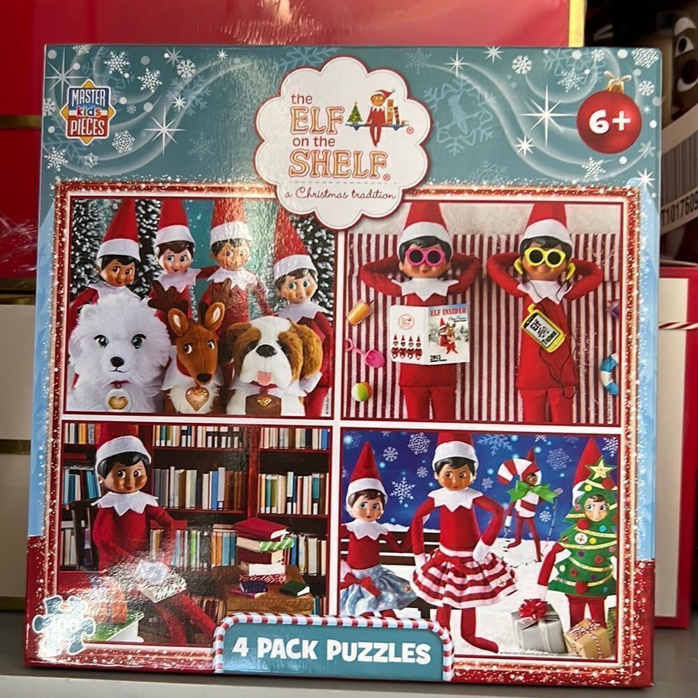 🎉Last deal 🎉Elf on the shelf 4 puzzles pack📦